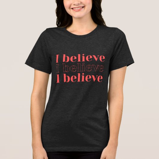 Ich glaube T-Shirt Tri-Blend Shirt (Vorderseite)