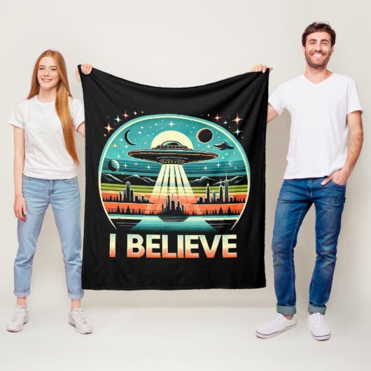 Ich glaube - UFO Fleecedecke (Beispiel)