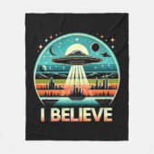 Ich glaube - UFO Fleecedecke (Vorderseite)