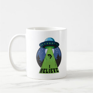 Ich glaube UFO Flying Saucers Alien Ufologist Funn Kaffeetasse