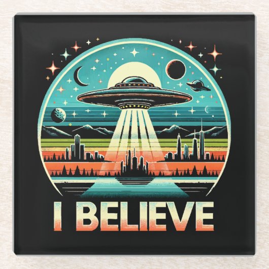 Ich glaube - UFO Glasuntersetzer (Vorderseite)