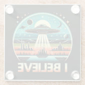 Ich glaube - UFO Glasuntersetzer (Rückseite)