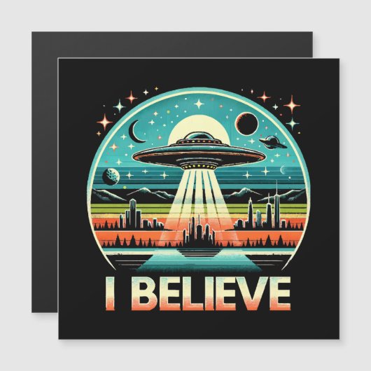 Ich glaube - UFO Magnetkarte (Vorne/Hinten)