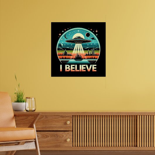 Ich glaube - UFO Poster (Wohnzimmer 2)