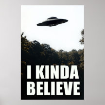 Ich glaube UFO Poster - Alien Wall Art