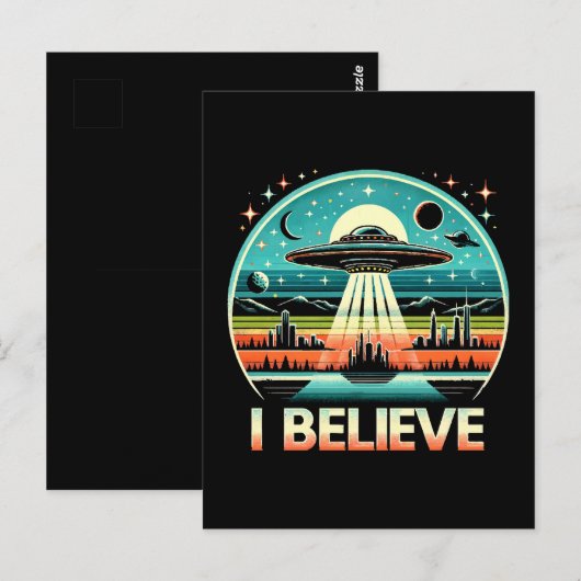 Ich glaube - UFO Postkarte (Vorne/Hinten)