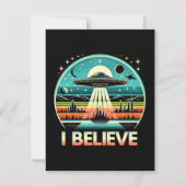 Ich glaube - UFO RSVP Karte (Vorderseite)
