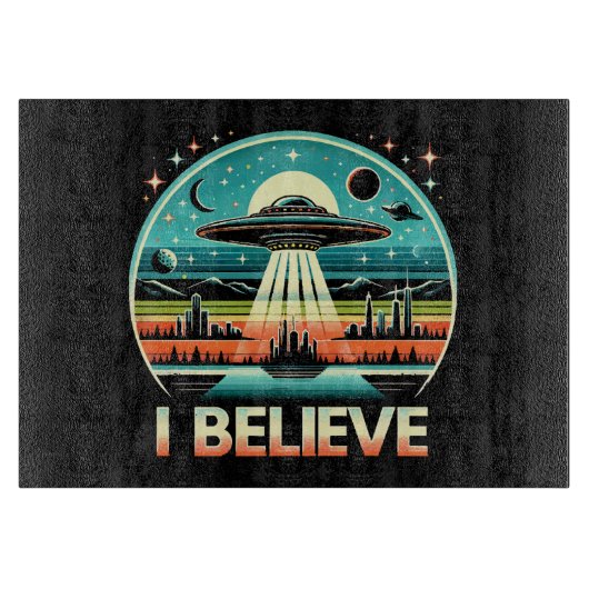 Ich glaube - UFO Schneidebrett (Vorderseite)