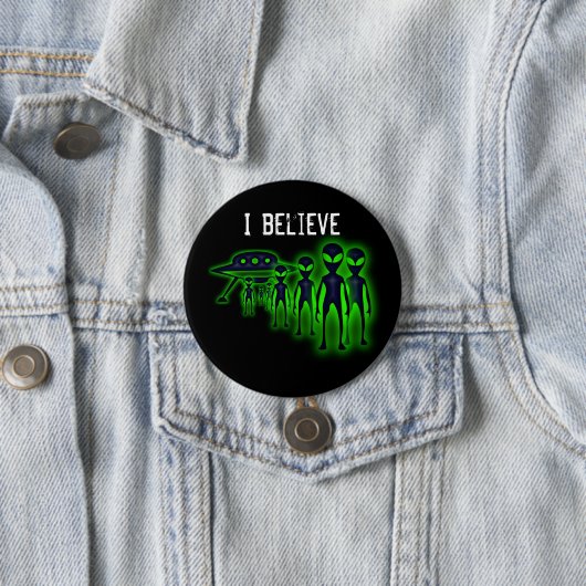 Ich glaube UFO- und Außerirdische-Knopf Button (Beispiel)