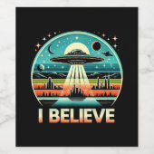 Ich glaube - UFO Weinetikett (Einzelnes Label)