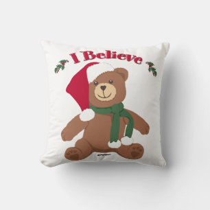 Ich glaube! Weihnachts-Teddybär Kissen