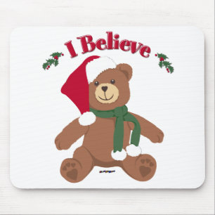 Ich glaube! Weihnachts-Teddybär Mousepad
