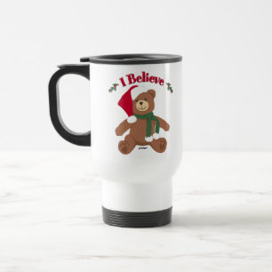 Ich glaube! Weihnachts-Teddybär Reisebecher