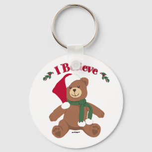 Ich glaube! Weihnachts-Teddybär Schlüsselanhänger