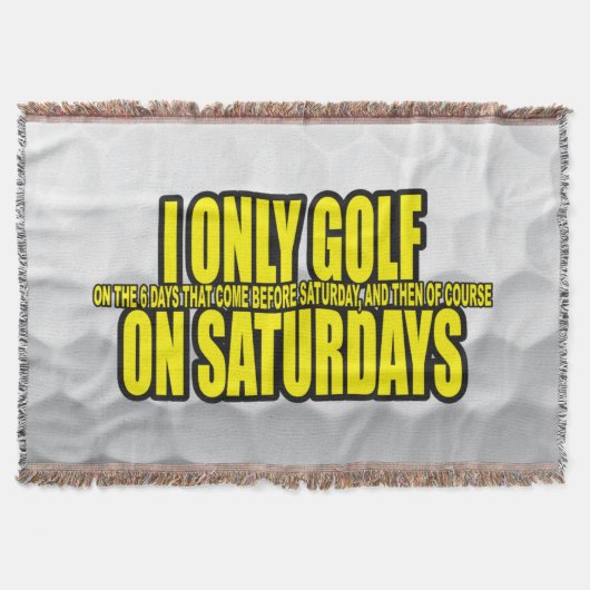 Ich Golf nur samstags Decke (Vorderseite)