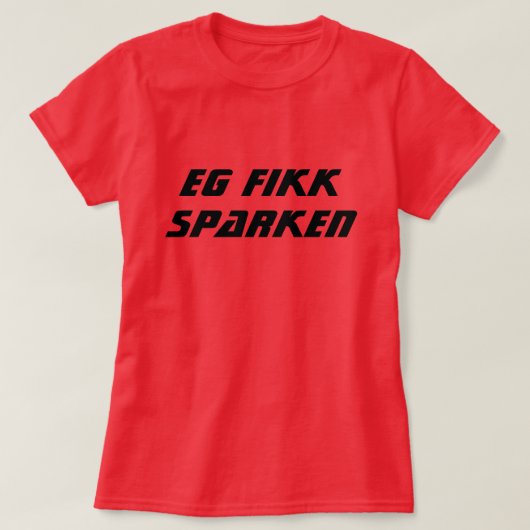 Ich got auf norwegisch rot T-Shirt (Design vorne)