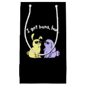Ich Got Buns Hun Funny Bunny Rabbit Pub Dark BG Kleine Geschenktüte (Vorderseite)