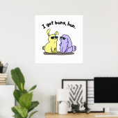 Ich Got Buns Hun Funny Bunny Rabbit Puff Poster (Heimbüro)