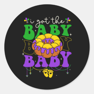 Ich Got Byby Mardi Gras Louisiana Carnival New O Runder Aufkleber
