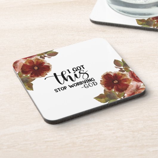 Ich Got damit auf, sich harte Untersetzer aus Plas (Linke Seite)