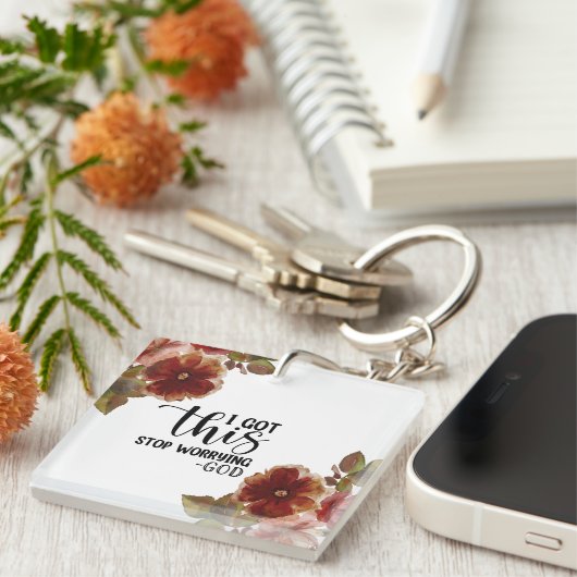 Ich Got damit aufhören, mich zu sorgen Schlüsselan Schlüsselanhänger (Vorderseite rechts)