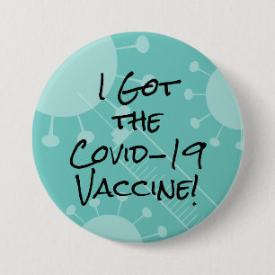 Ich Got das Covid-19-Impflicht Aquamarin Button