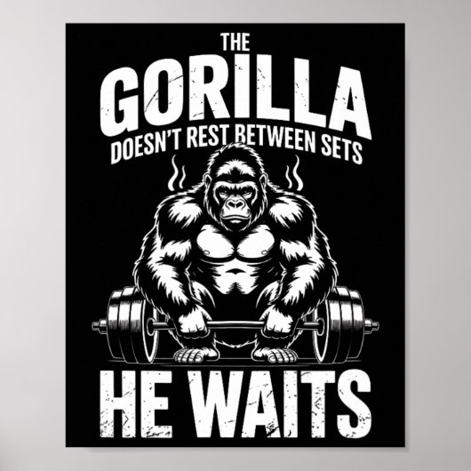 Ich Got, dass Gorilla in mir Phase Gym Workout Bul Poster (Vorne)