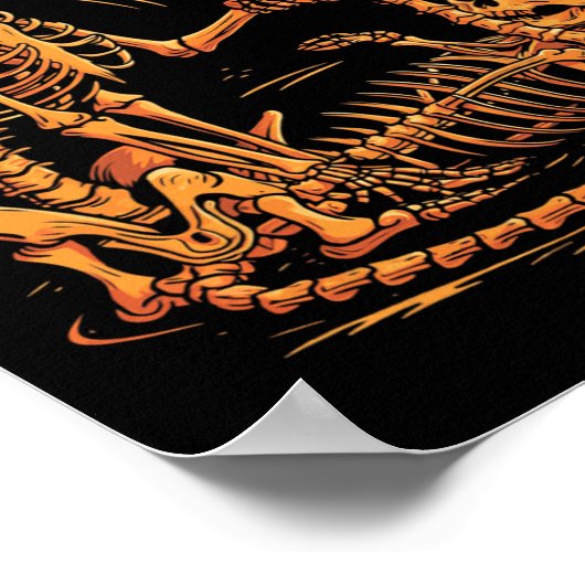 Ich Got dein Ck Funny Halloween Cat Skeleton Skull Poster (Ecke)