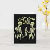 Ich Got dein KK Halloween Skeleton Skull Sarcastic Karte (Gelbe Blume)