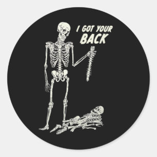 Ich Got dein KK Halloween Skeleton Skull Sarcastic Runder Aufkleber