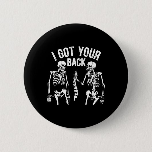 Ich Got deinen Ck Funny Skeleton Spine Halloween C Button (Vorderseite)