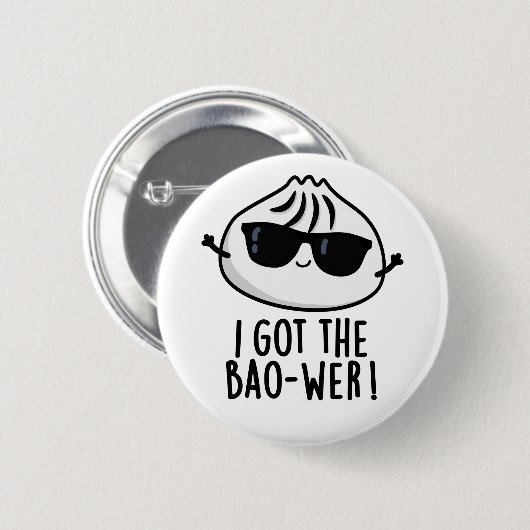 Ich Got den Bao-wer Funny Dimsum Pun Button (Vorne & Hinten)