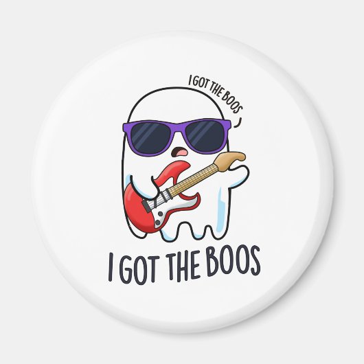 Ich Got den Boos Funny Halloween Music Ghost Puff Magnet (Vorne)