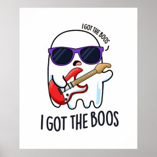 Ich Got den Boos Funny Halloween Music Ghost Puff Poster