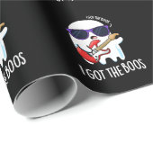 Ich Got den Boos Funny Music Ghost Pun Dark BG Geschenkpapier (Rolleneckpunkt)
