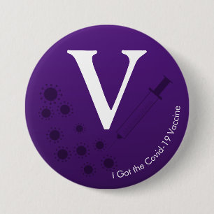Ich Got den Covid-19 Impfstoff Dark Lila Button