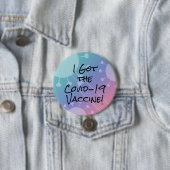 Ich Got den Covid-19 Impfstoff Pink Gradient Ombre Button (Beispiel)