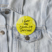 Ich Got den Covid-19 Vaccine Bold Yellow Button (Beispiel)