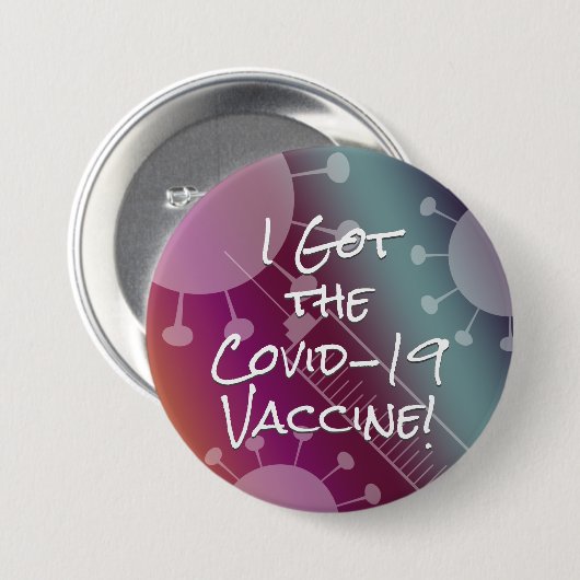 Ich Got den Covid-19 Vaccine Passionfruit Ombre Button (Vorne & Hinten)