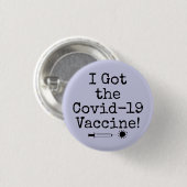 Ich Got den Covid-19 Vaccine Simple Lavender Button (Vorne & Hinten)