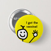 Ich got den Impfstoff niedlich Button (Vorne & Hinten)