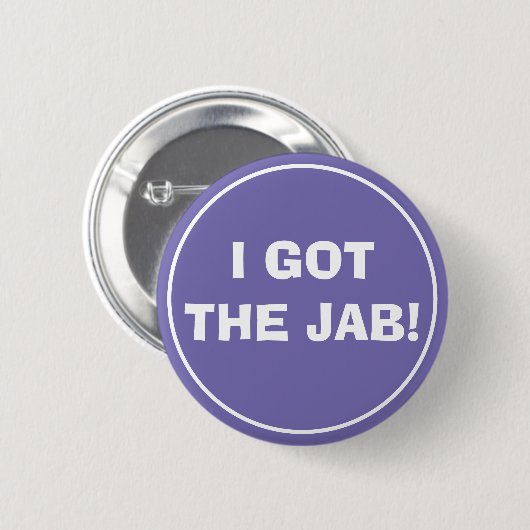 ICH GOT DEN JAB-Button (Lavendel) Button (Vorne & Hinten)
