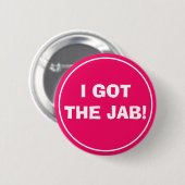 ICH GOT DIE JAB-Taste (Hot-Pink) Button (Vorne & Hinten)