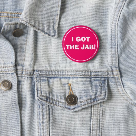 ICH GOT DIE JAB-Taste (Hot-Pink) Button (Beispiel)