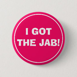 ICH GOT DIE JAB-Taste (Hot-Pink) Button