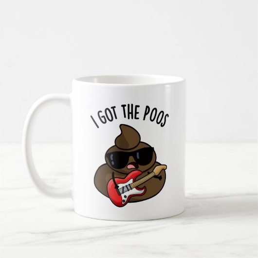 Ich Got die Poos Funny Blues Pun Gekackt Kaffeetasse (Links)