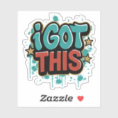 Ich GOT diese Graffiti-Stil Motivierend Typografie Aufkleber (Blatt)