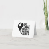 Ich Got diese Muskeln, die Codes schreiben Funny F Dankeskarte (Vorderseite)