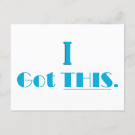 Ich Got diese, tägliche Bestätigung Flash-Karte Feiertagspostkarte