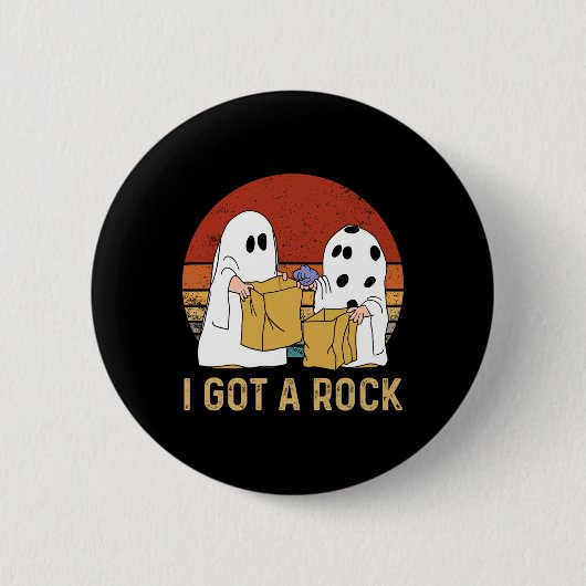 Ich Got ein Rock-Shirt Halloween-Trick oder Treat Button (Vorderseite)